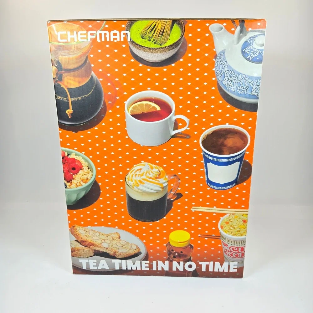 Chefman Easy-Steep 1.8L Electric Kettle Glass Stainless Steel RJ11-17-TI-WM NEW